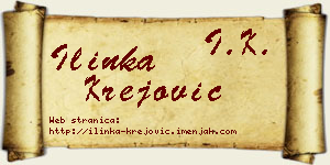 Ilinka Krejović vizit kartica